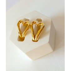 Σκουλαρίκια καρφωτά Χρυσά 14Κ Καρδιά (E291)